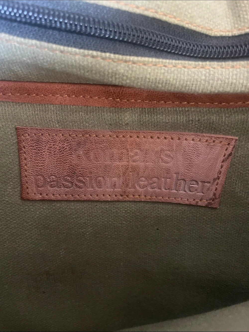 Komar Passion Vintage Brown Leather Messenger Bag Adjustable Strap (OL3)